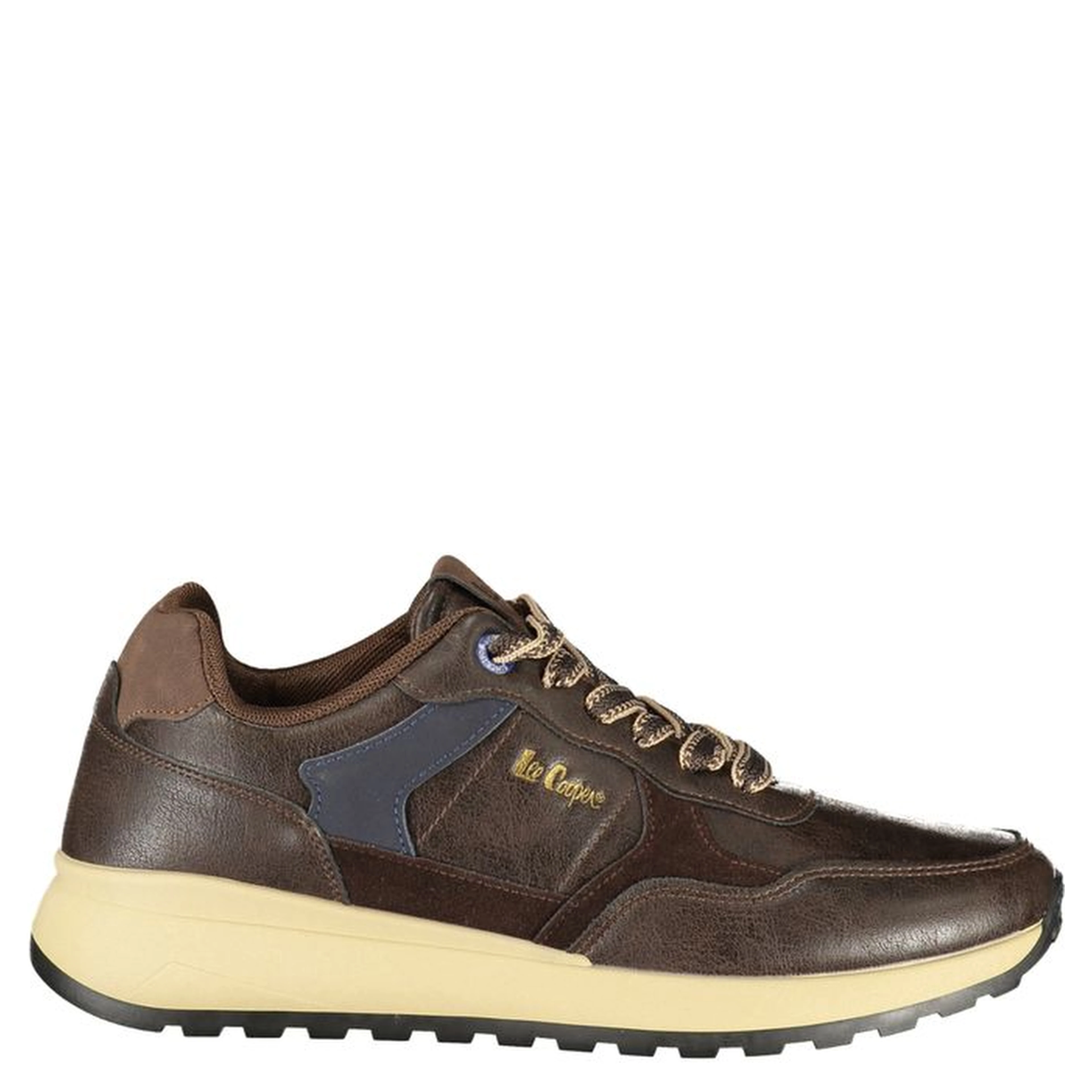 Brown Polyester Athletic Sneakers