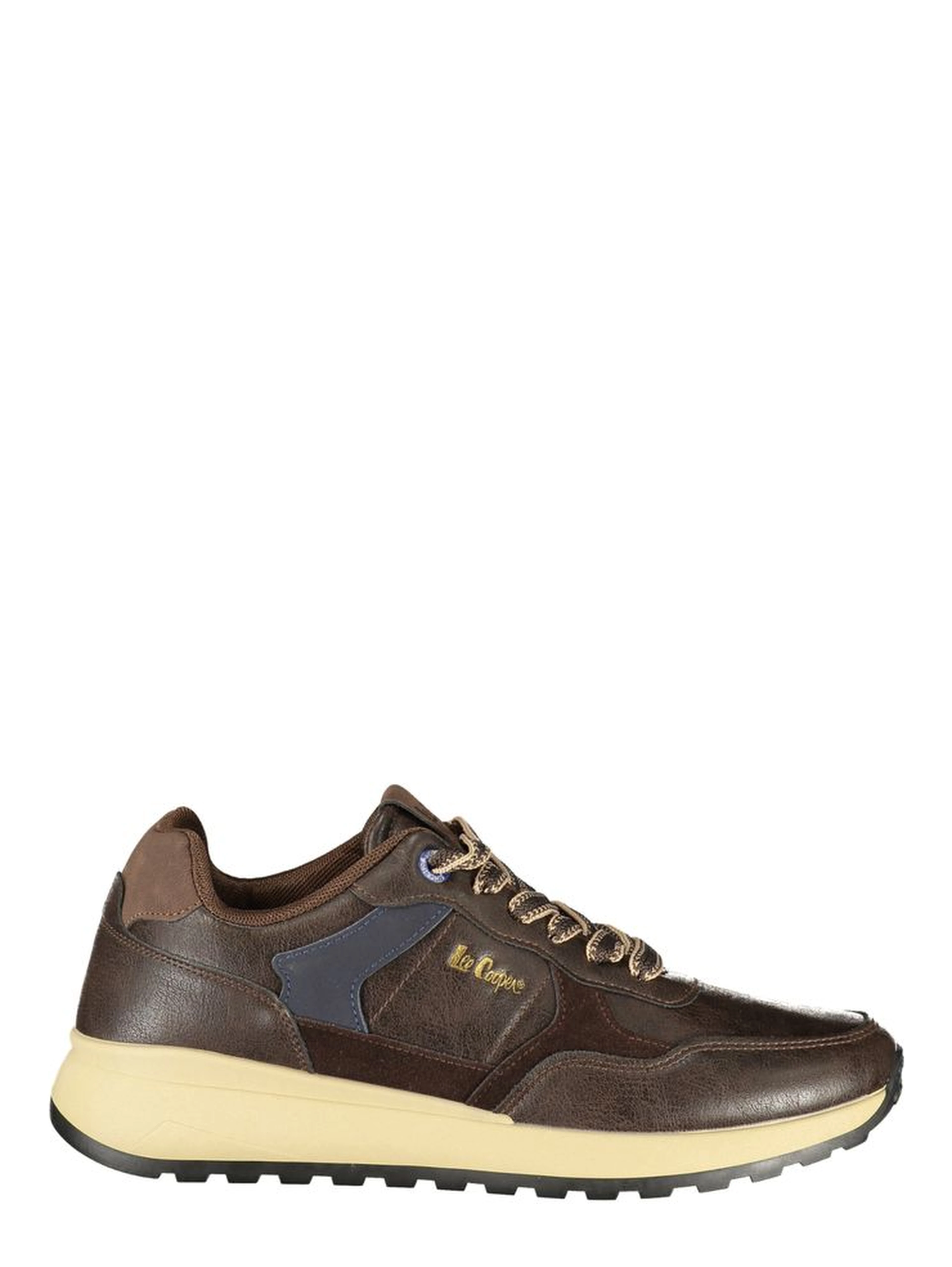 Brown Polyester Athletic Sneakers