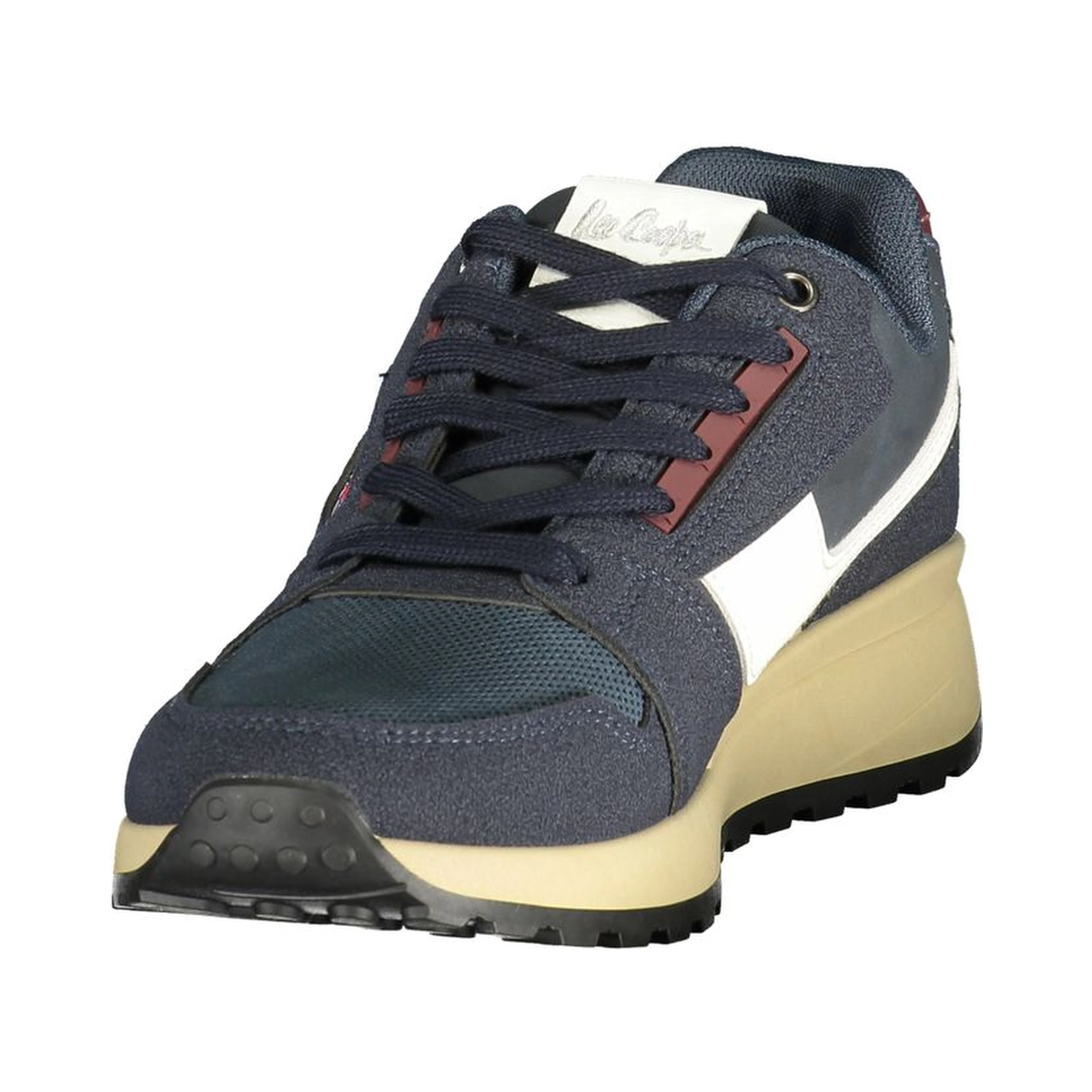 Blue Polyester Athletic Sneakers