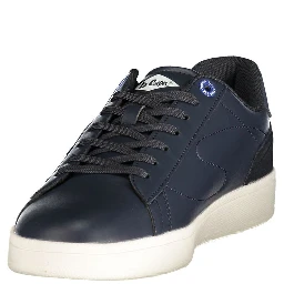 Blue Polyester Athletic Sneakers
