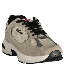 Beige Polyester Athletic Sneakers