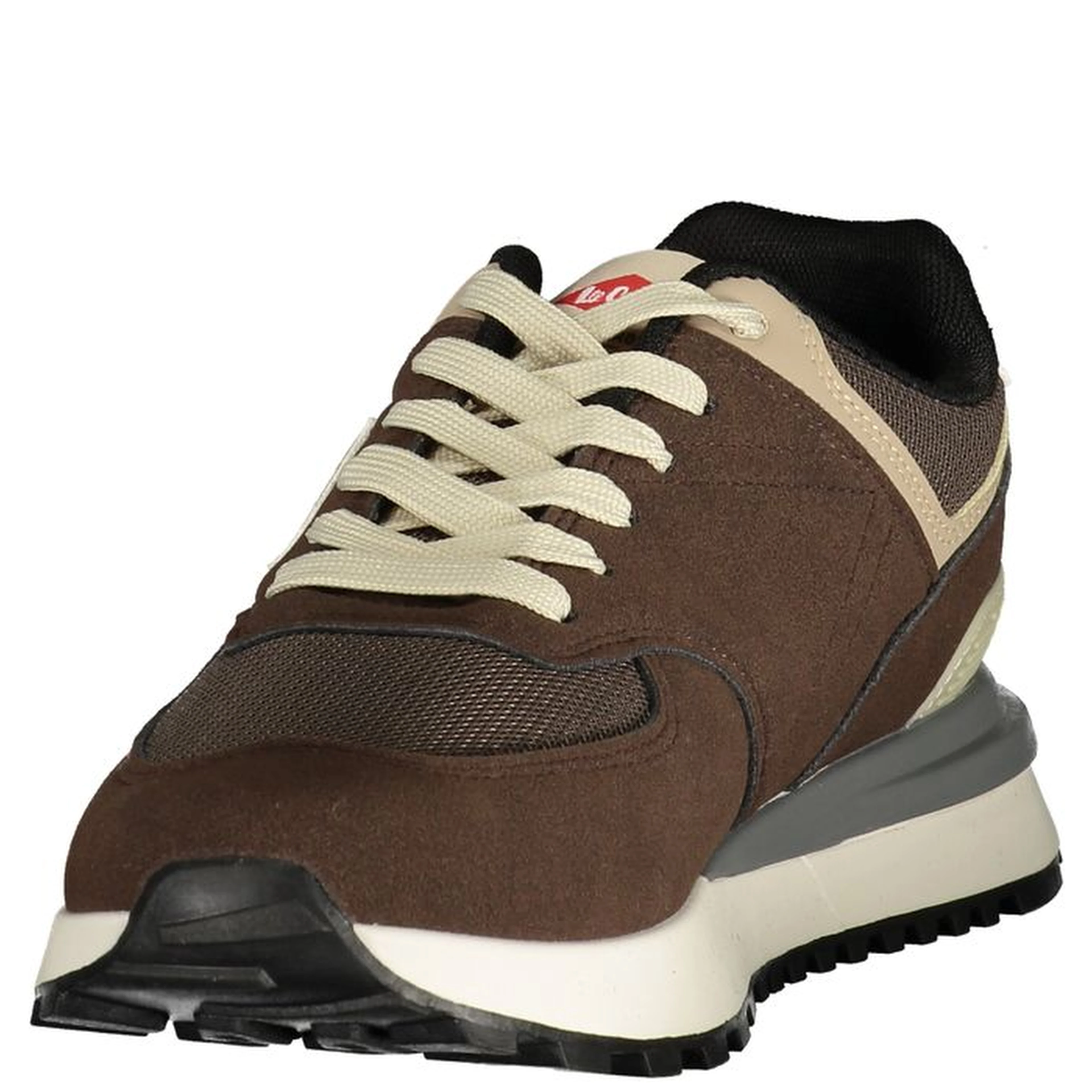 Brown Polyester Athletic Sneakers