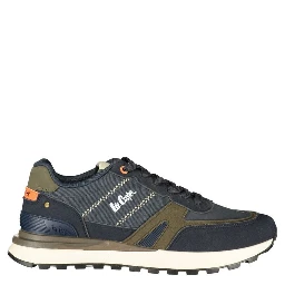 Blue Polyester Athletic Sneakers
