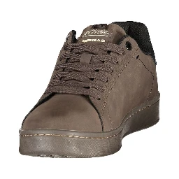 Brown Polyurethane Mens Sneaker