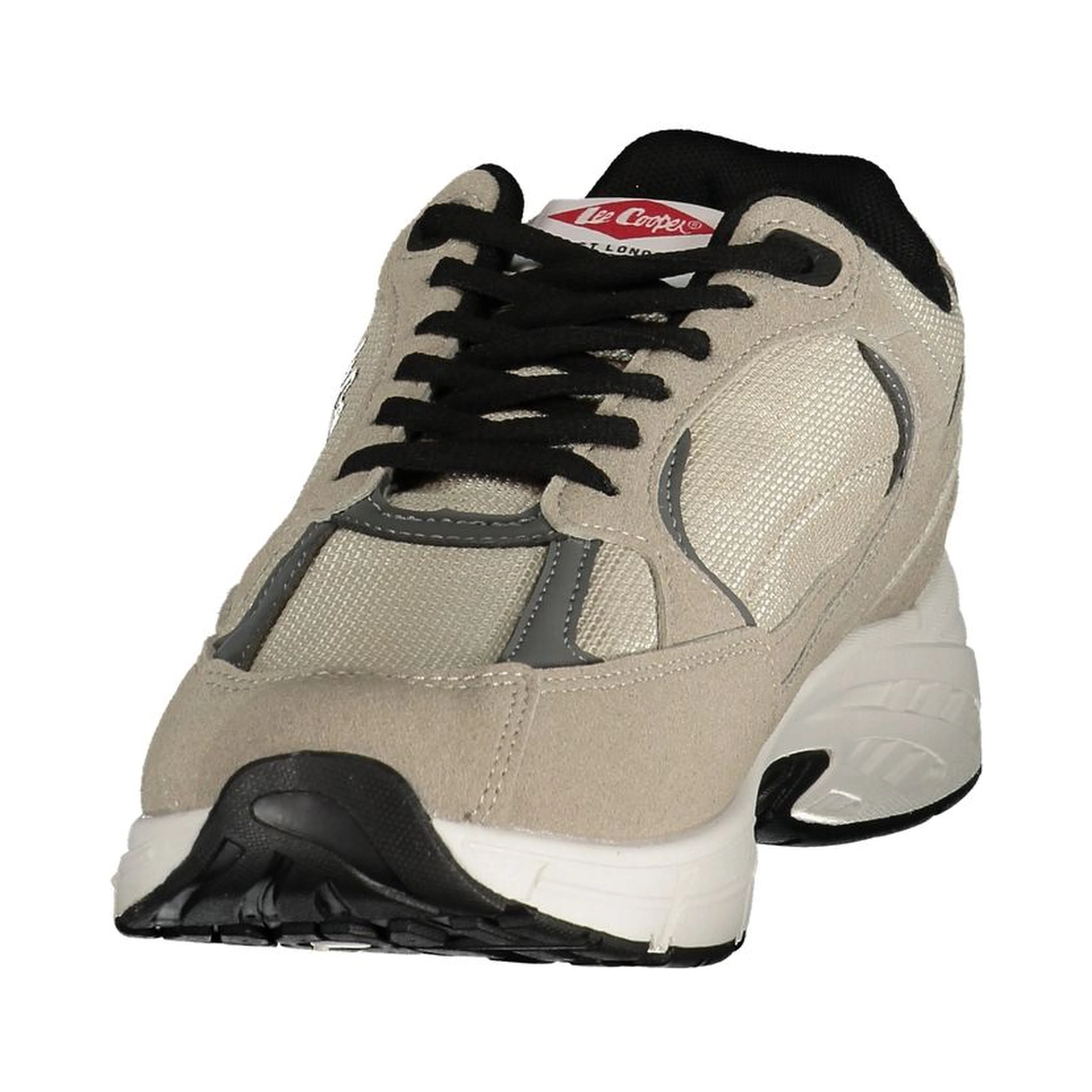 Beige Polyester Athletic Sneakers