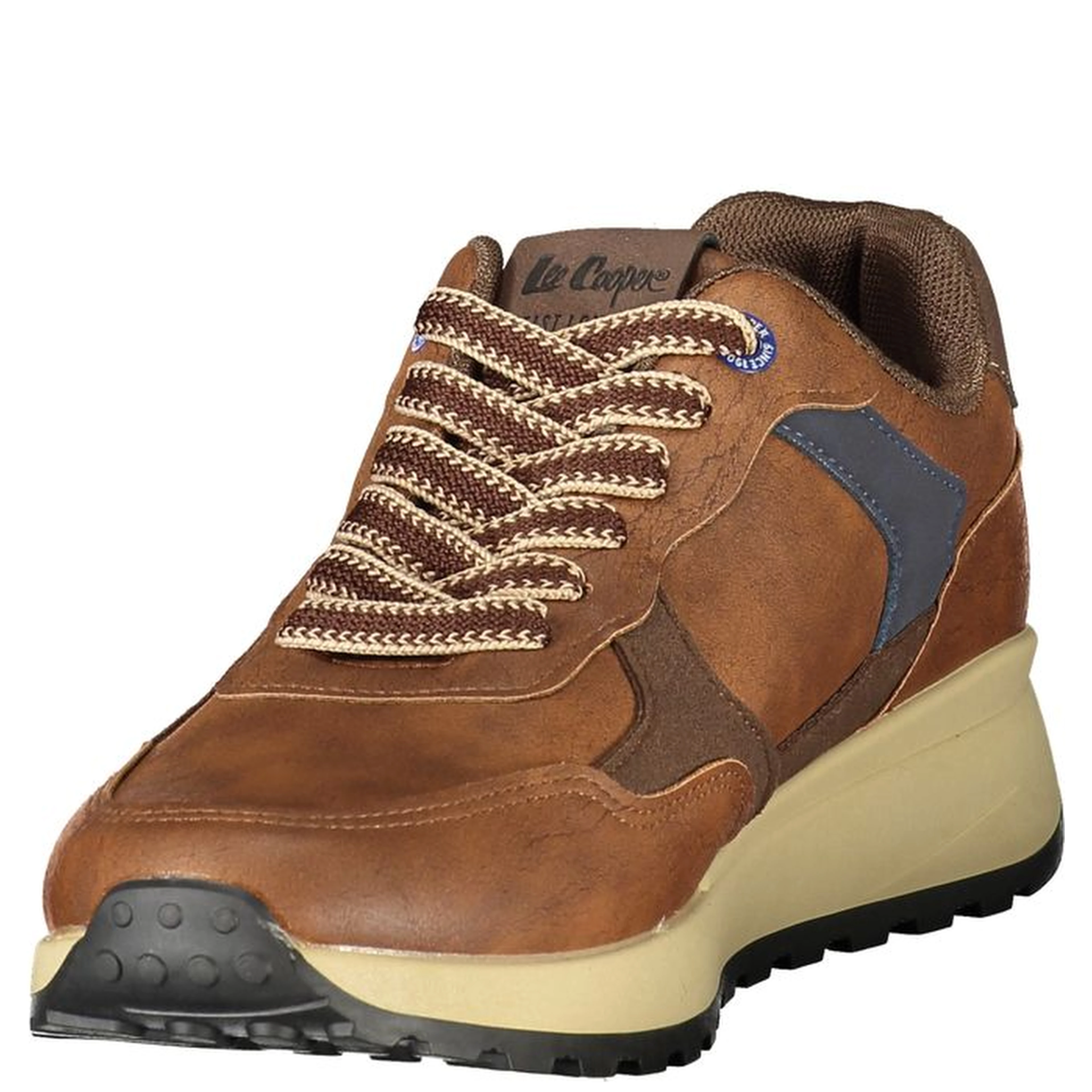 Brown Polyester Athletic Sneakers