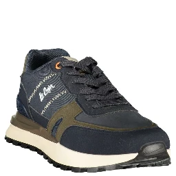 Blue Polyester Athletic Sneakers