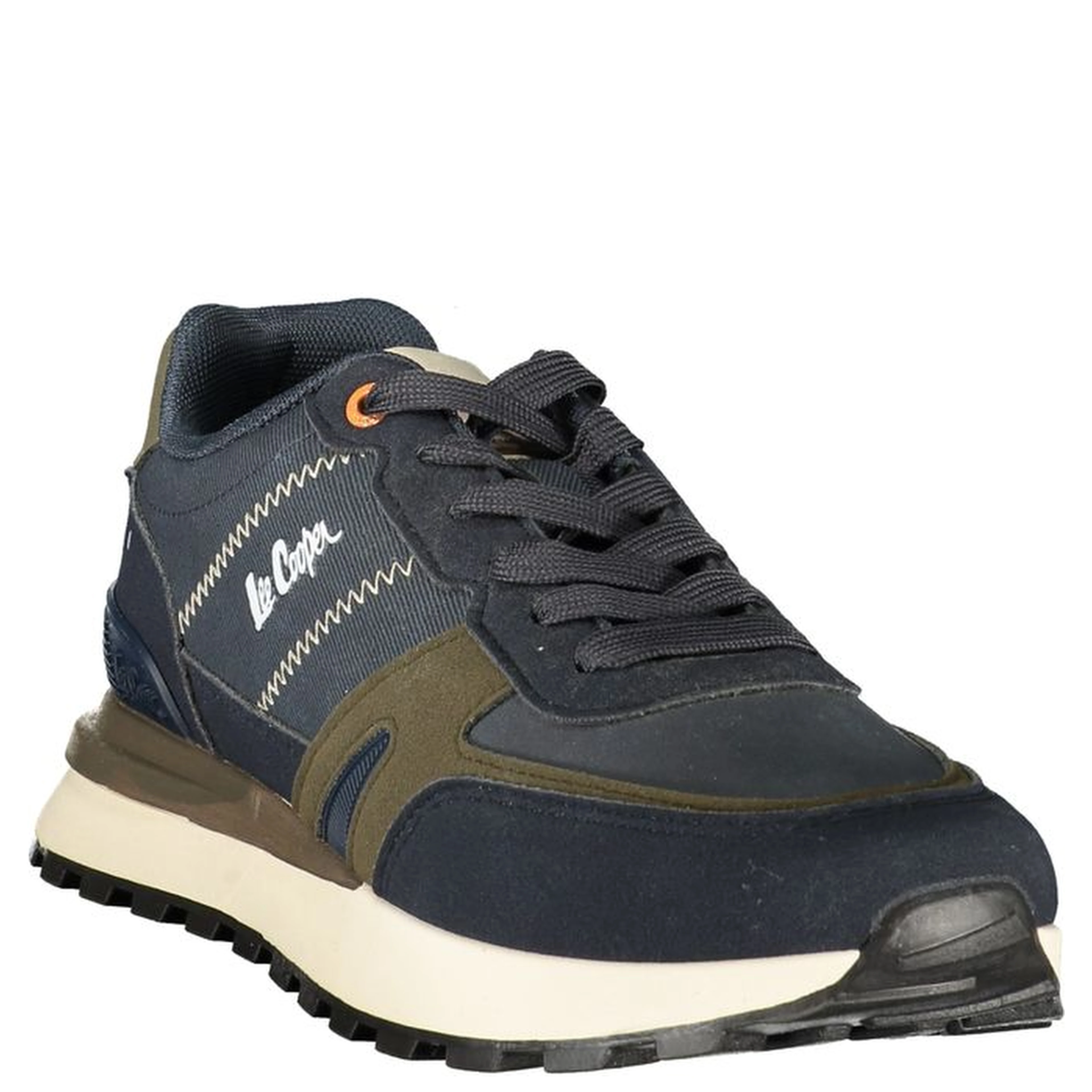 Blue Polyester Athletic Sneakers