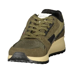Green Polyurethane Men's Sneaker