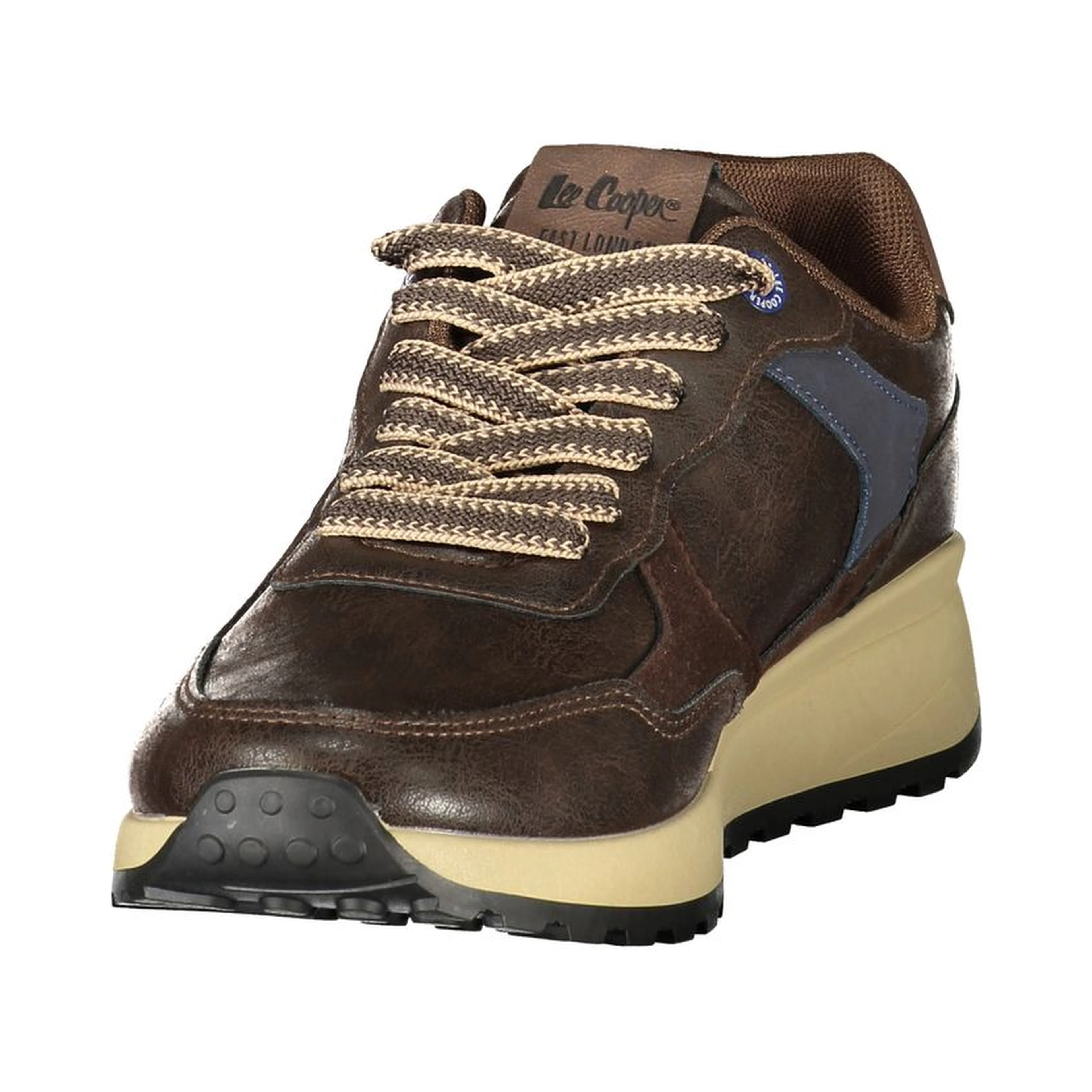 Brown Polyester Athletic Sneakers