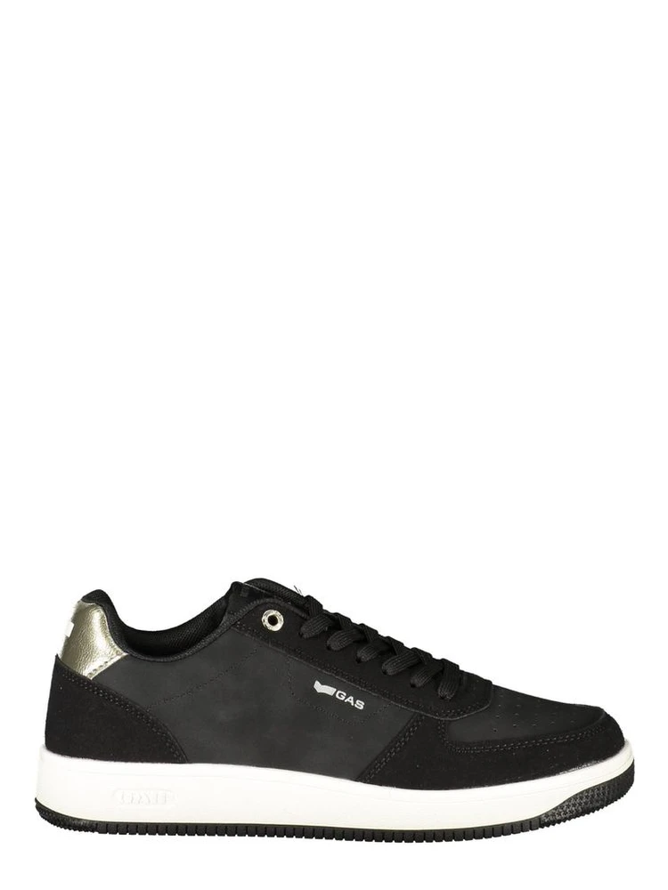 Black Polyurethane Women's Sneakers
