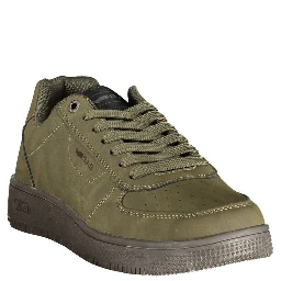 Green Polyurethane Mens Sneaker