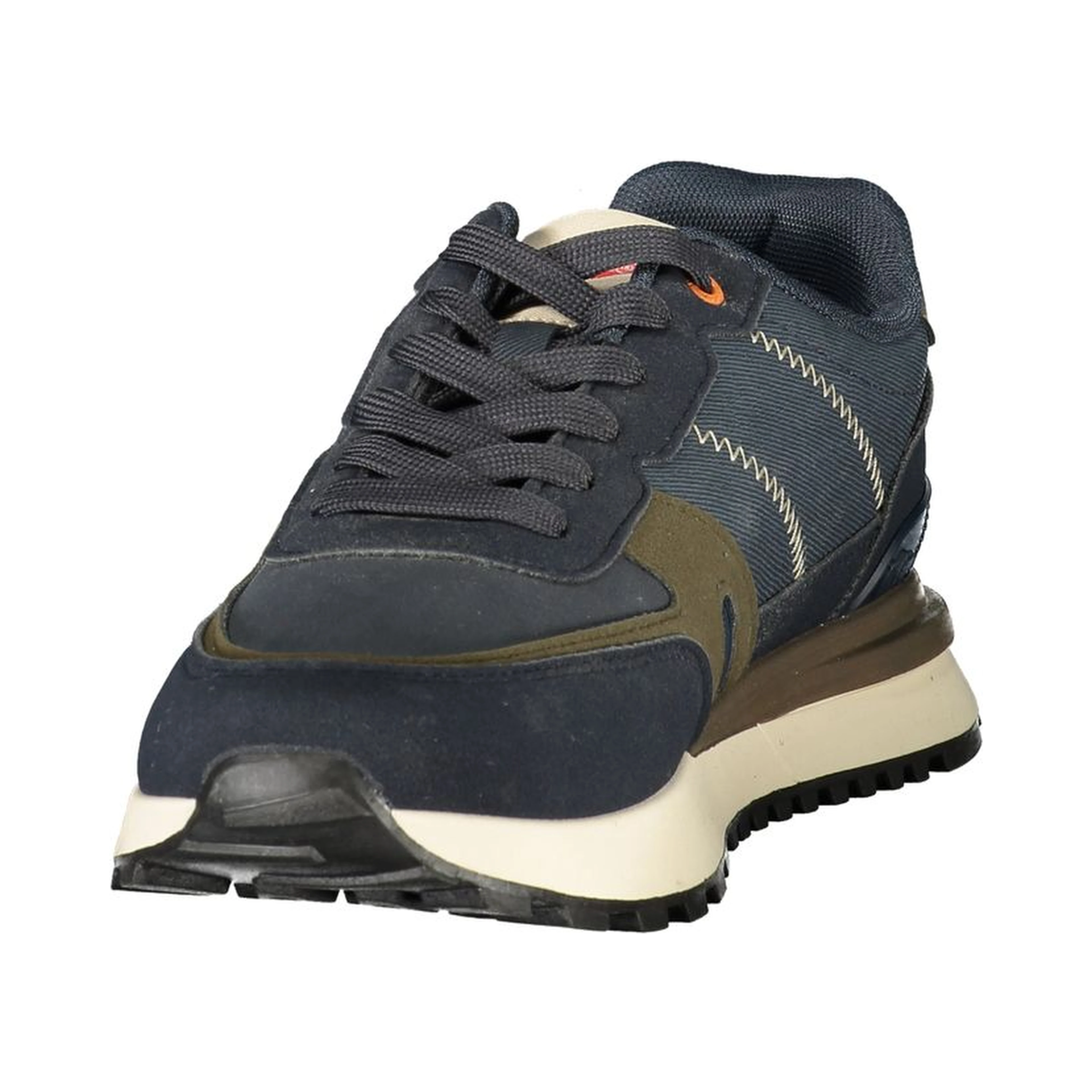 Blue Polyester Athletic Sneakers