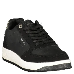 Black Polyurethane Women's Sneakers