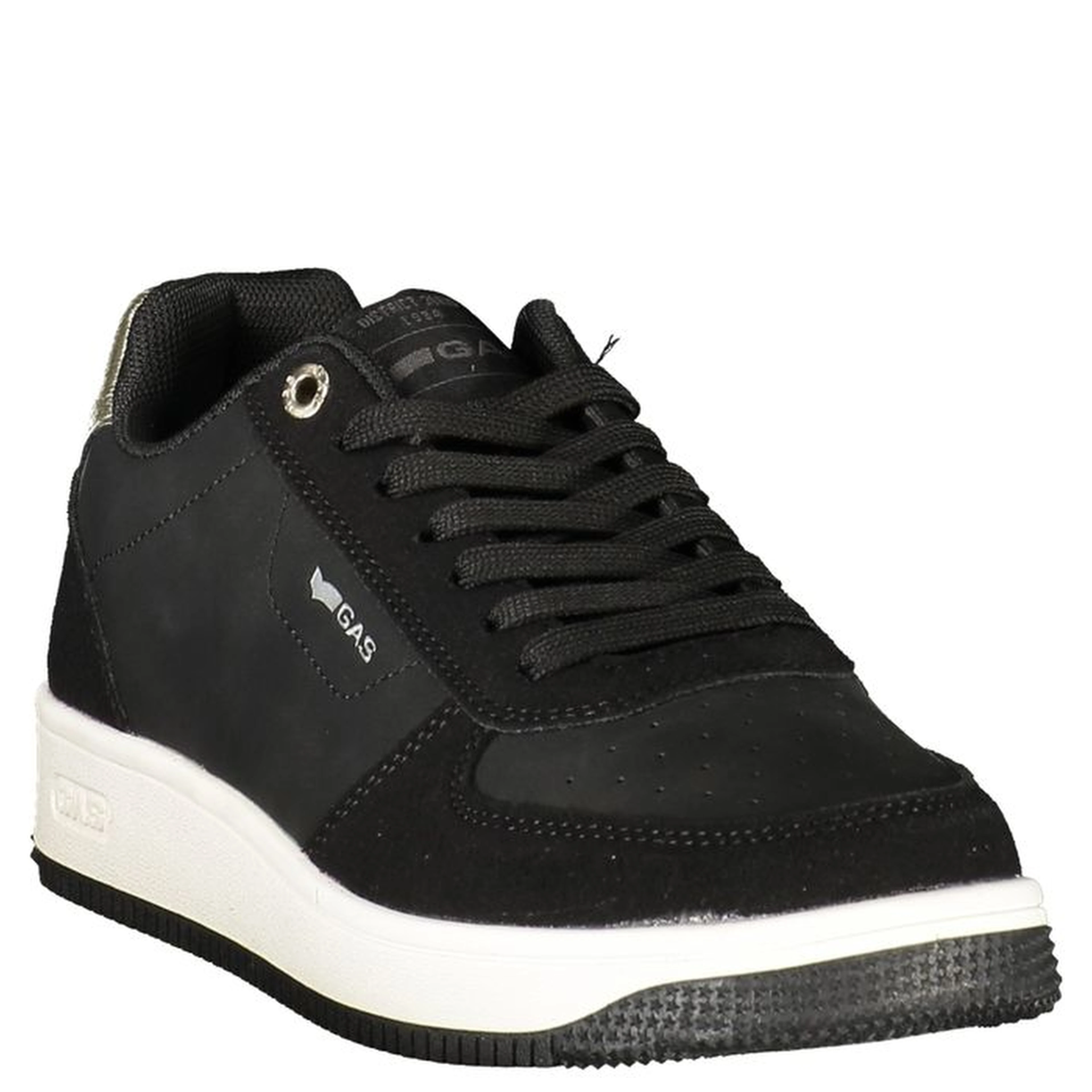 Black Polyurethane Women's Sneakers