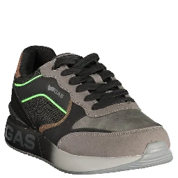 Black Polyurethane Mens Sneaker