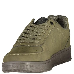 Green Polyurethane Mens Sneaker