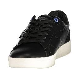 Black Polyurethane Men's Sneaker