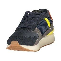 Blue Polyurethane Men's Sneaker