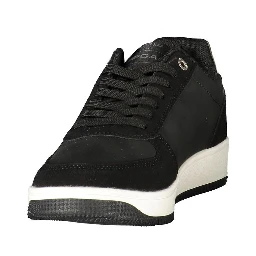 Black Polyurethane Women's Sneakers
