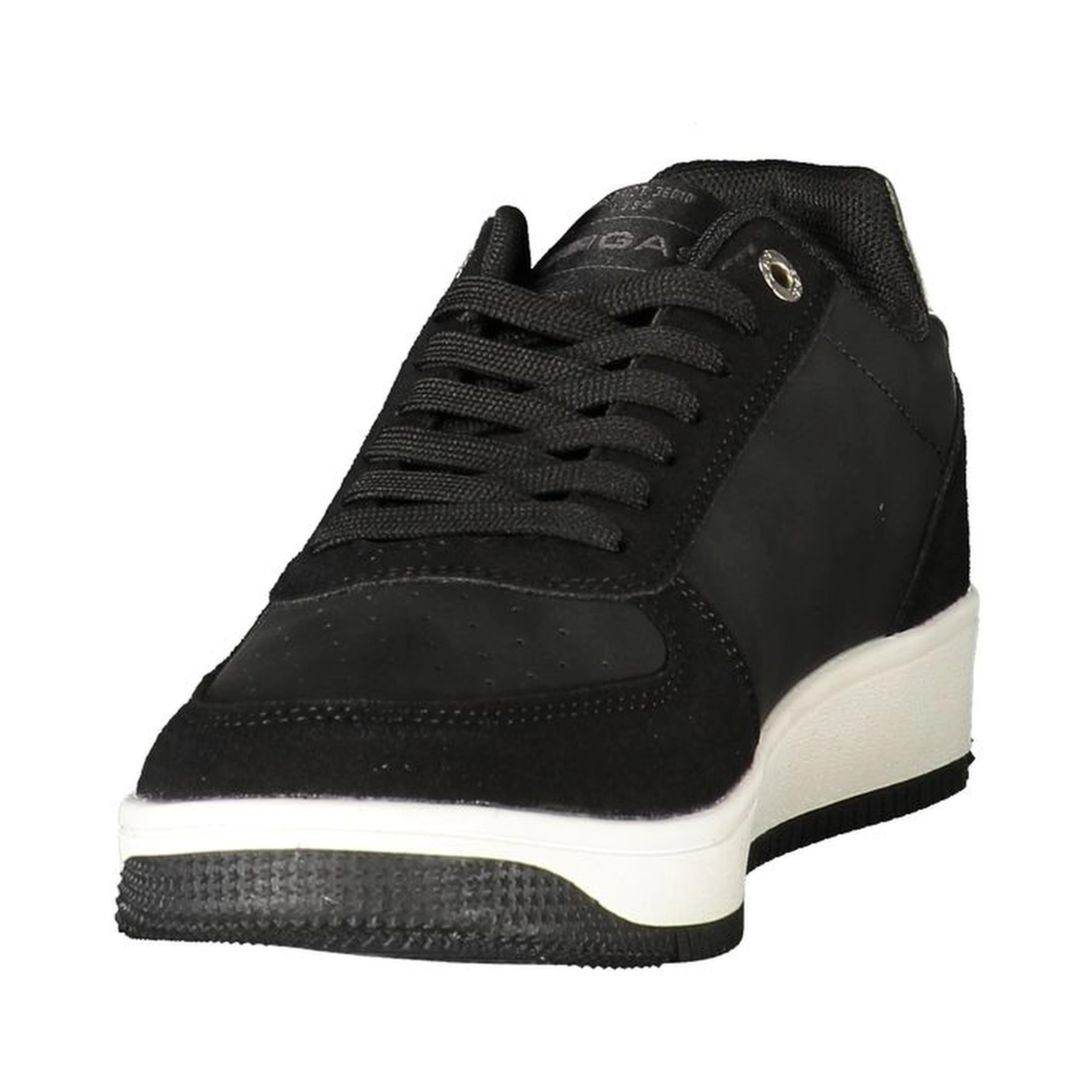 Black Polyurethane Women's Sneakers