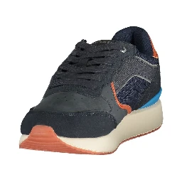 Blue Polyurethane Men's Sneaker