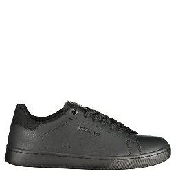 Black Polyurethane Men's Sneaker