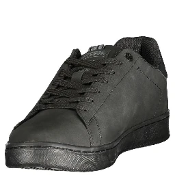 Black Polyurethane Men's Sneaker