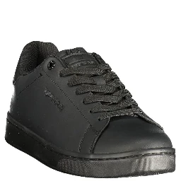 Black Polyurethane Men's Sneaker