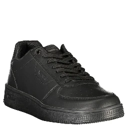 Black Polyurethane Men Sneaker
