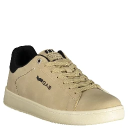 Beige Polyurethane Men's Sneaker