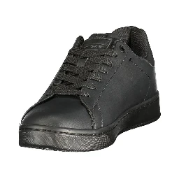 Black Polyurethane Men's Sneaker