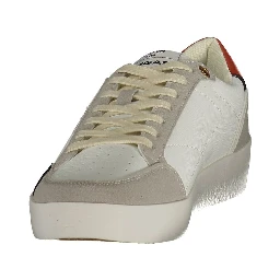 White Polyurethane Men's Sneaker