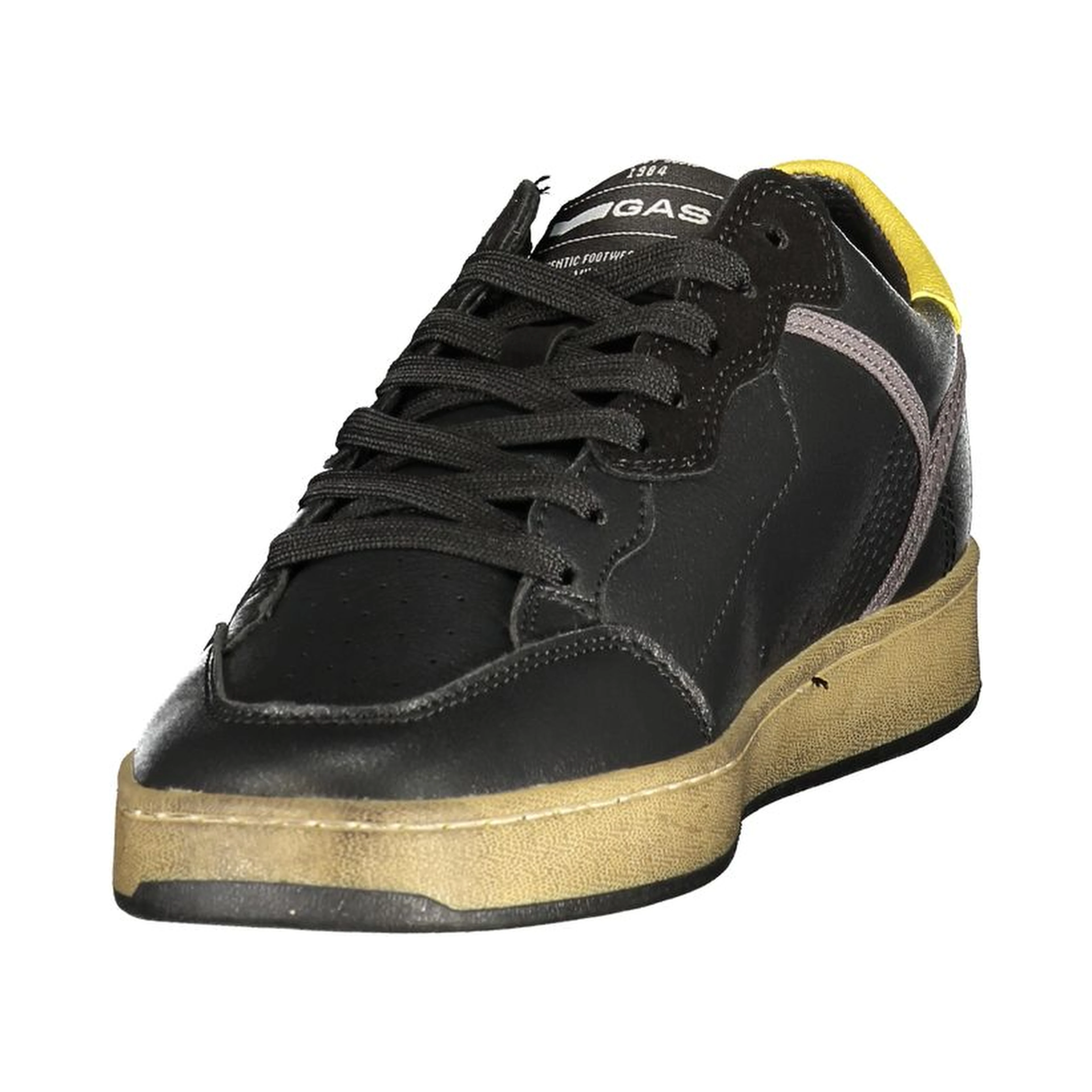 Black Polyurethane Men's Sneaker