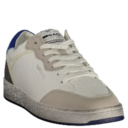 White Polyurethane Men's Sneaker