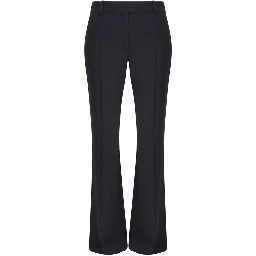 Black Acetate Flared Pants