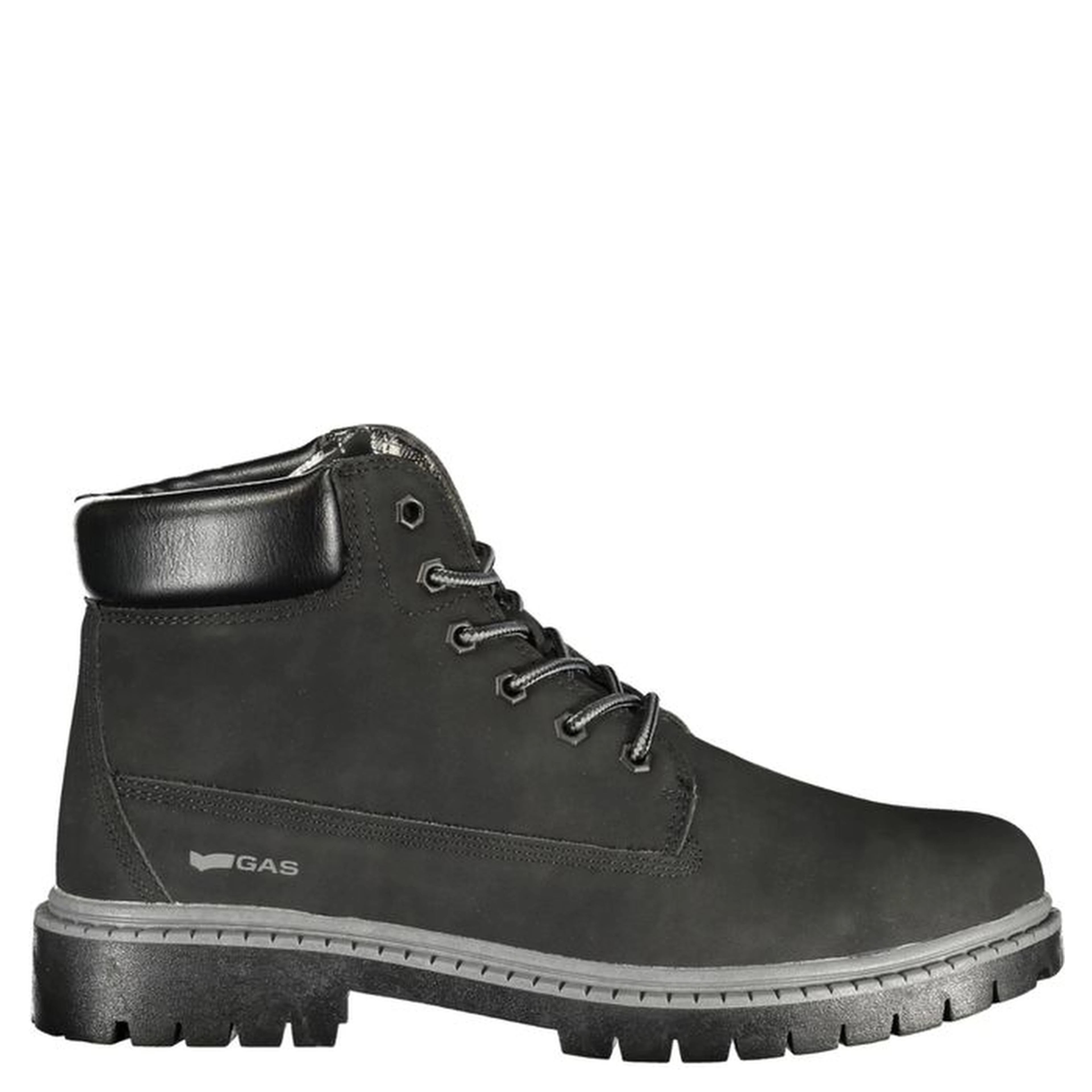 Black Polyurethane Uomo Stivaletti