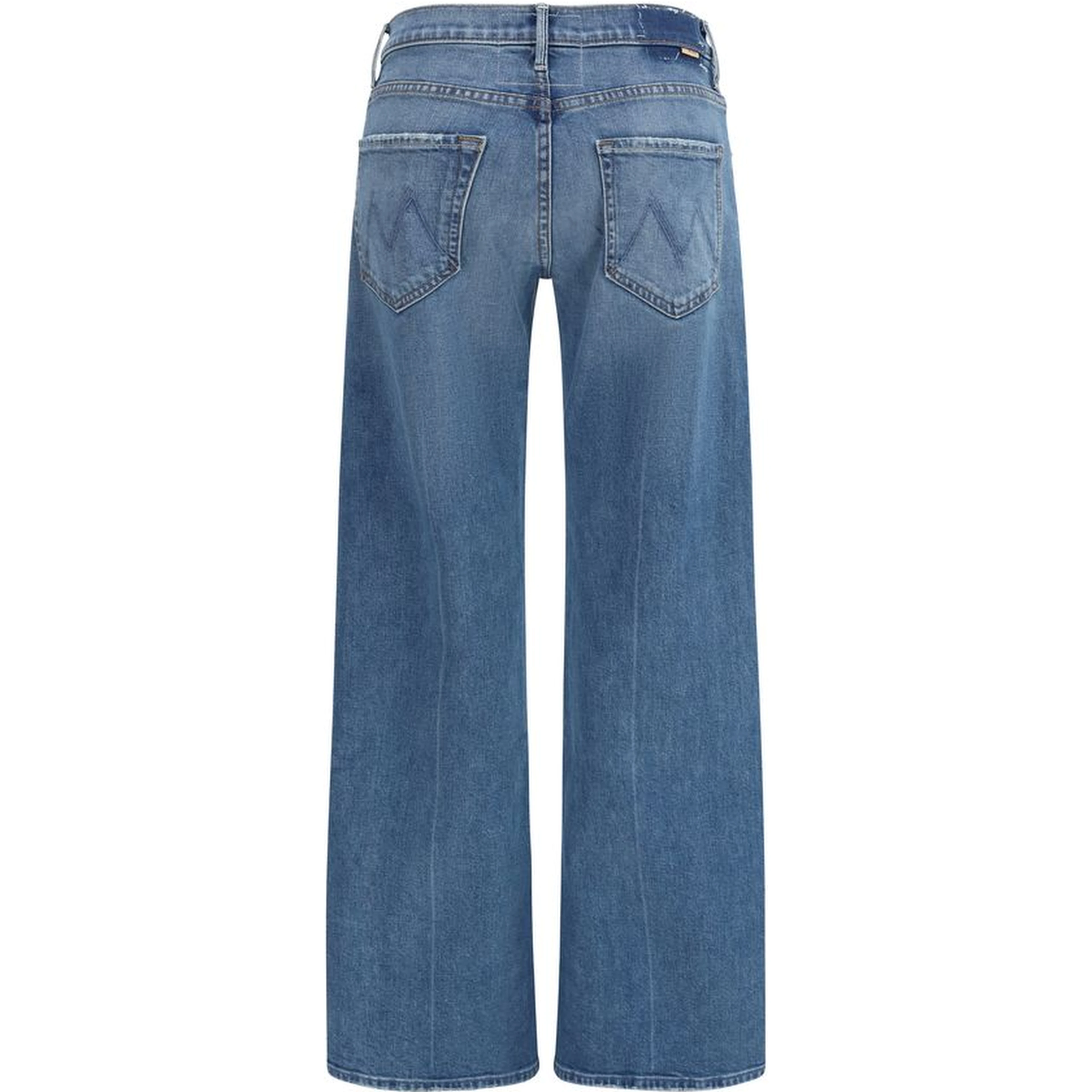 Blue Cotton Flared Jeans