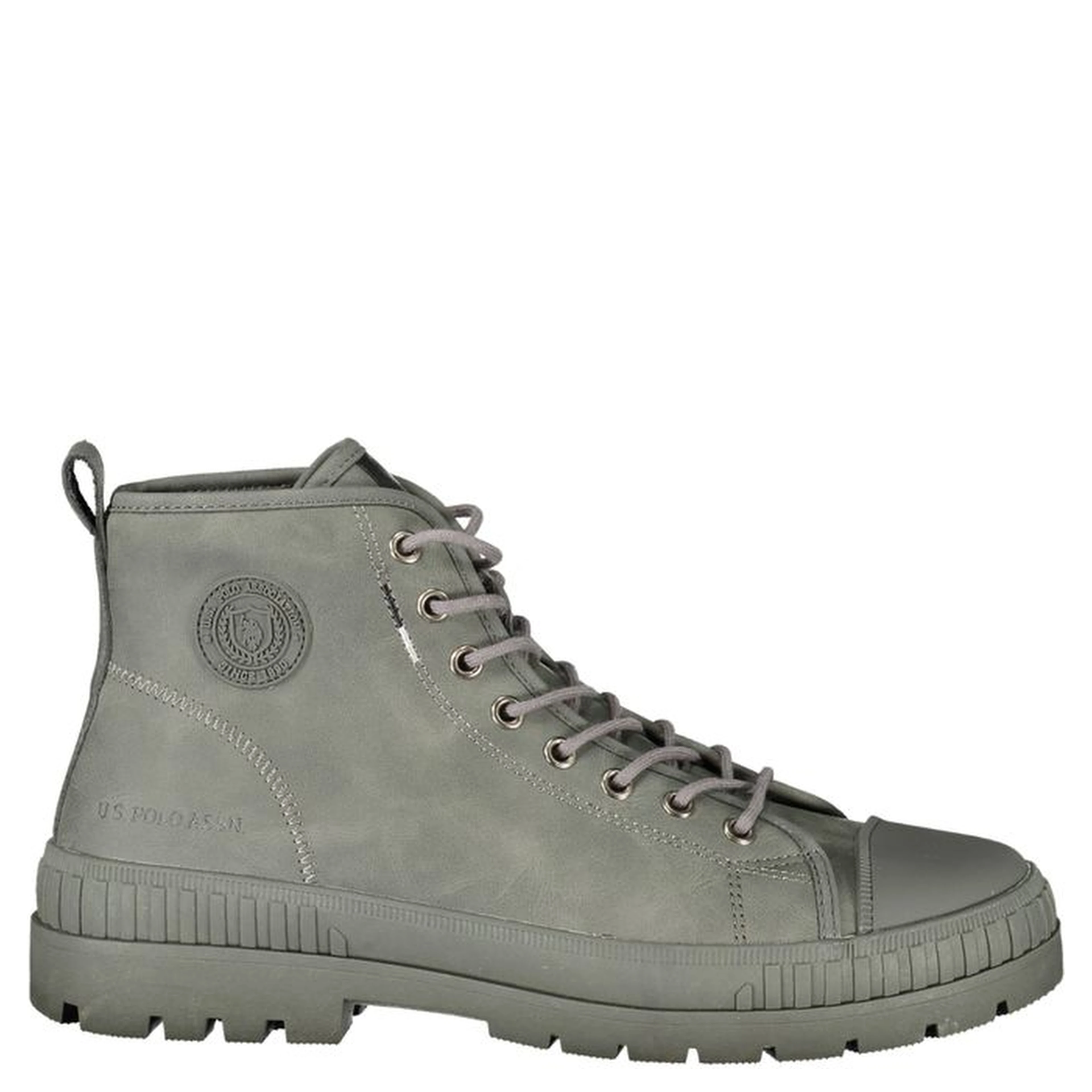 Gray Polyurethane Men Boot