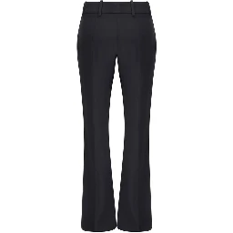 Black Acetate Flared Pants