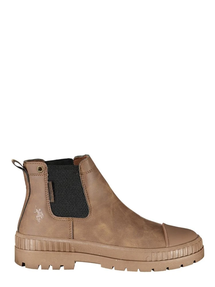 Brown Polyurethane Women's Boot