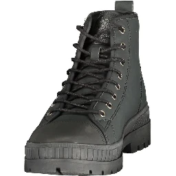 Black Polyurethane Men's Boot