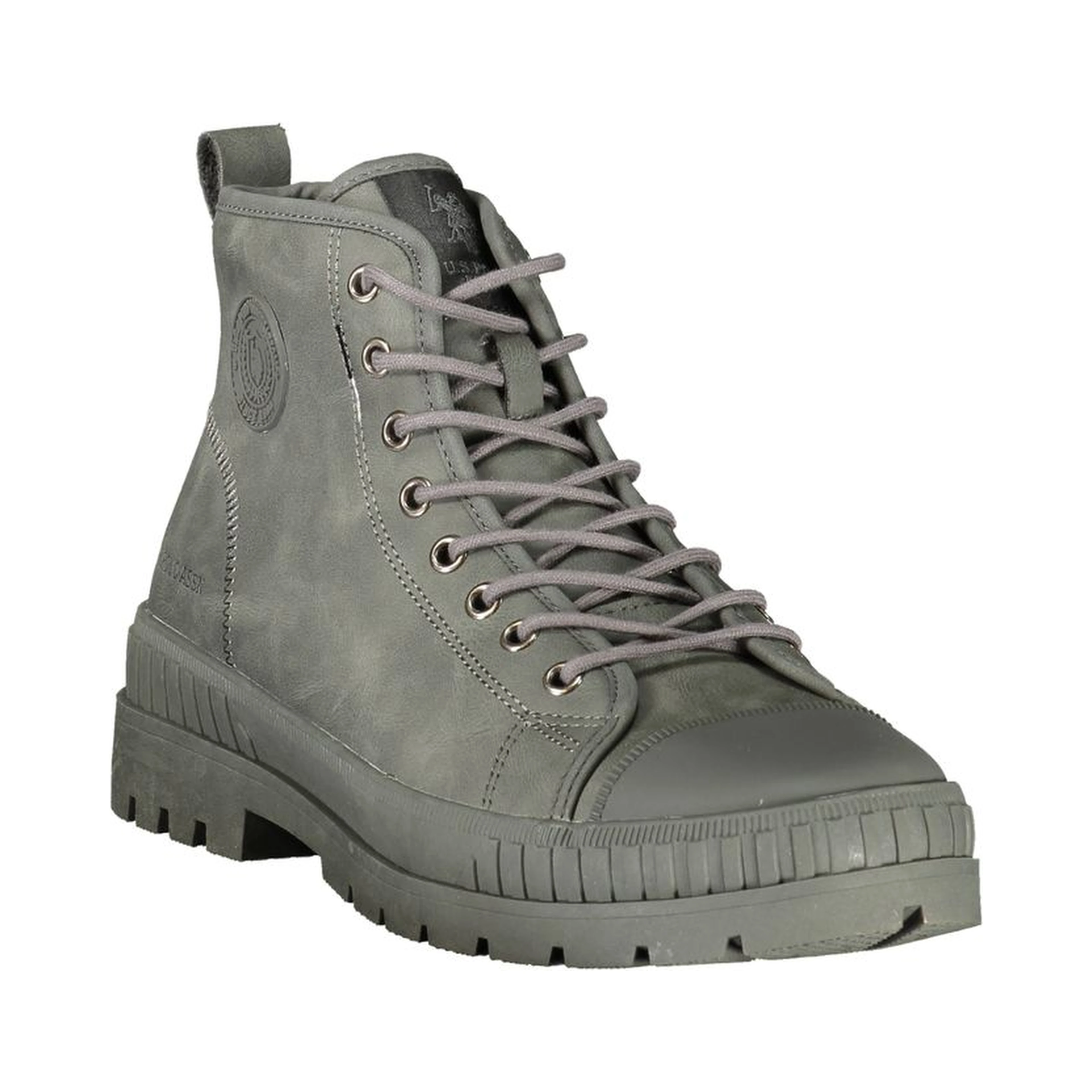 Gray Polyurethane Men Boot