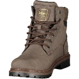 Brown Polyurethane Men's Boots