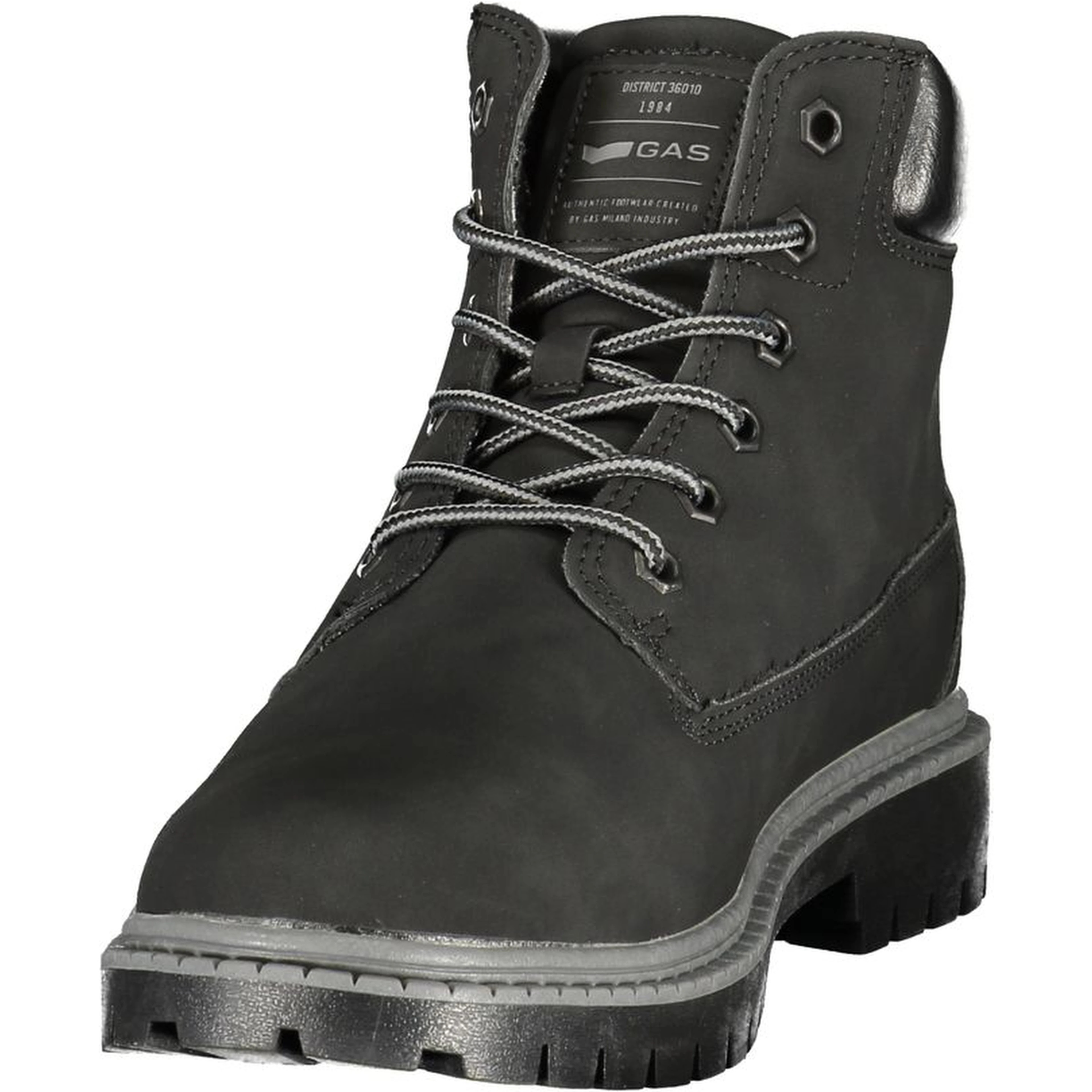 Black Polyurethane Uomo Stivaletti
