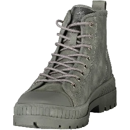 Gray Polyurethane Men Boot