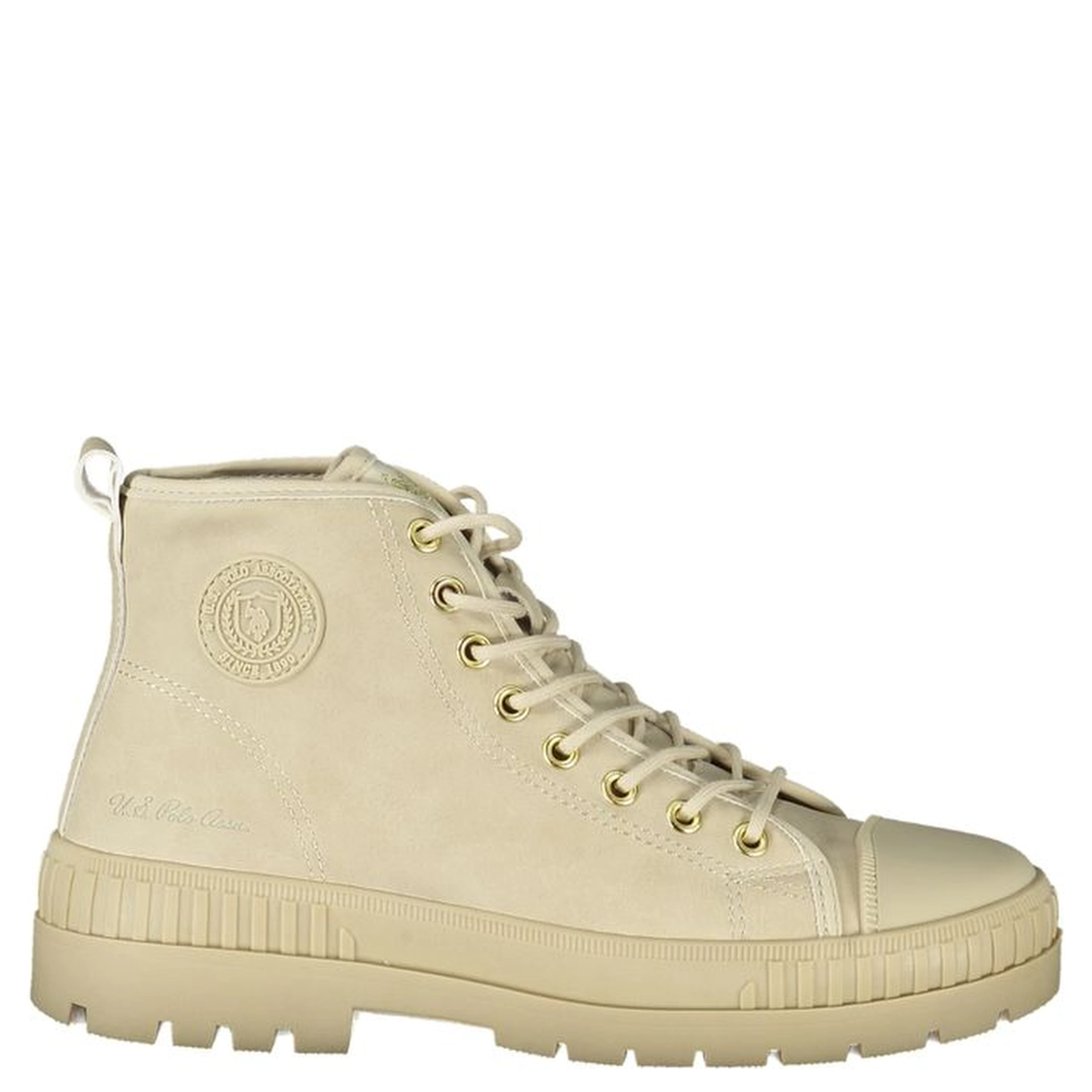 Beige Polyurethane Women's Boot