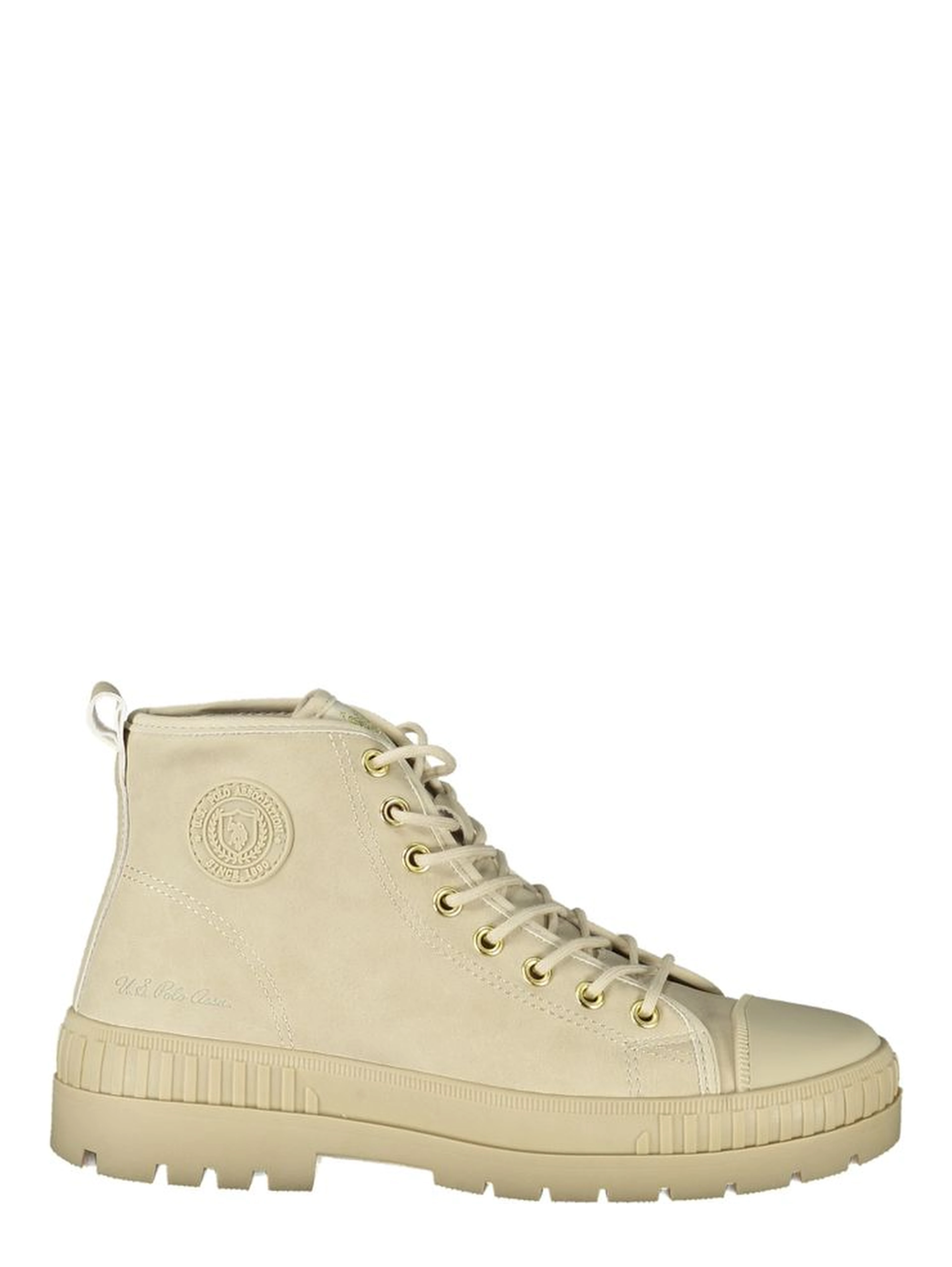 Beige Polyurethane Women's Boot