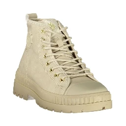 Beige Polyurethane Women's Boot