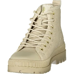 Beige Polyurethane Women's Boot